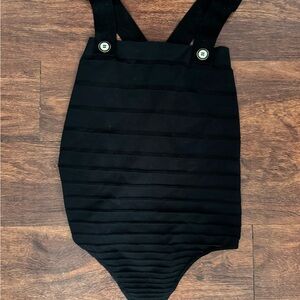 Wolford Black Striped Bodysuit